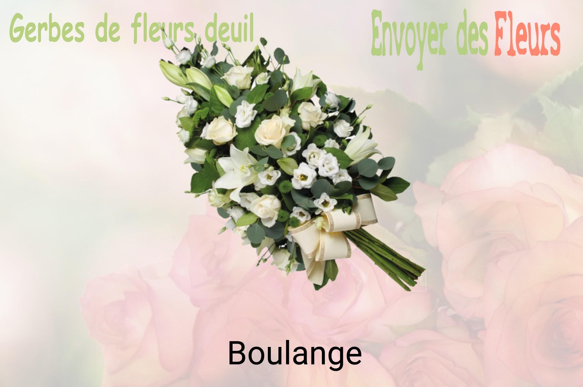 Gerbe de fleurs de deuil livrée à Boulange